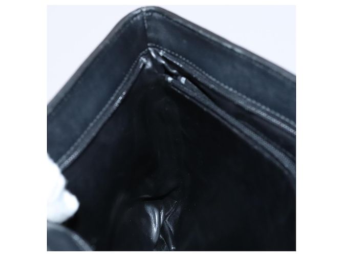 Bolsa de ombro BALLY em couro preto e dourado Auth ti2944 - vista 18