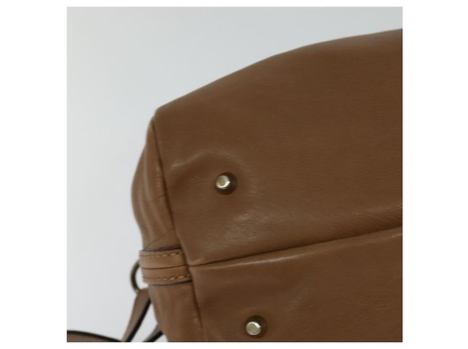 Chloé Borsa a mano in pelle Chloe 2 vie marrone oro Auth BA1004 D'oro - vista 17