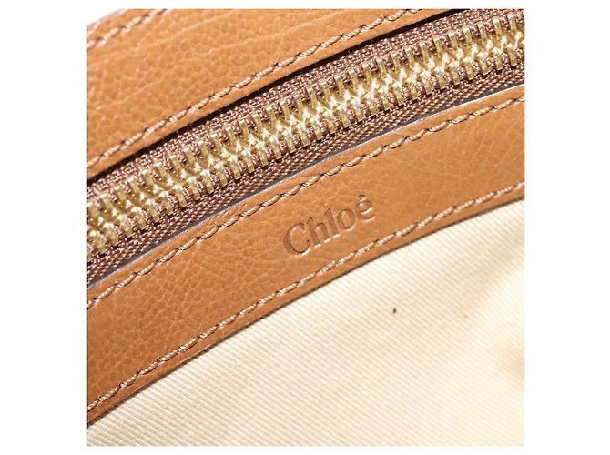 Chloé Borsa a mano in pelle Chloe 2 vie marrone oro Auth BA1004 D'oro - vista 19