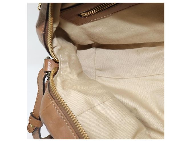 Chloé Borsa a mano in pelle Chloe 2 vie marrone oro Auth BA1004 D'oro - vista 21