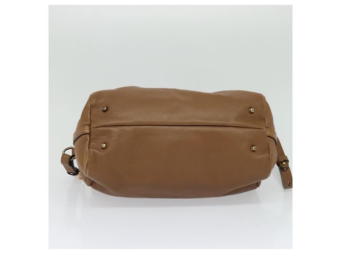 Chloé Borsa a mano in pelle Chloe 2 vie marrone oro Auth BA1004 D'oro - vista 5