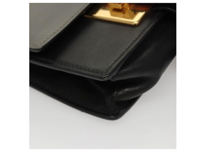 PRADA Borsa a Spalla con Catena in Pelle Grigia Oro Auth bs23951 Marrone D'oro - vista 15
