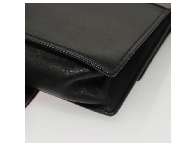 PRADA Borsa a Spalla con Catena in Pelle Grigia Oro Auth bs23951 Marrone D'oro - vista 17