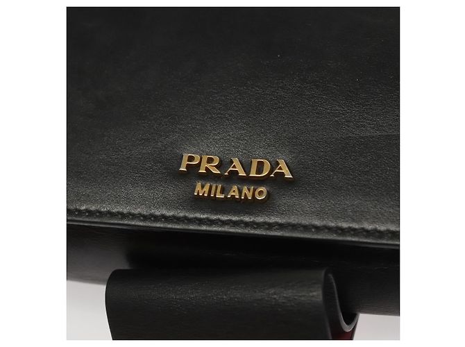 PRADA Borsa a Spalla con Catena in Pelle Grigia Oro Auth bs23951 Marrone D'oro - vista 18