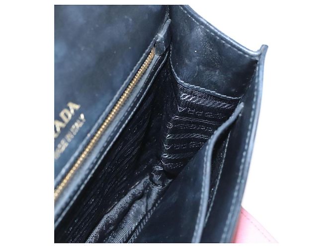 PRADA Borsa a Spalla con Catena in Pelle Grigia Oro Auth bs23951 Marrone D'oro - vista 22