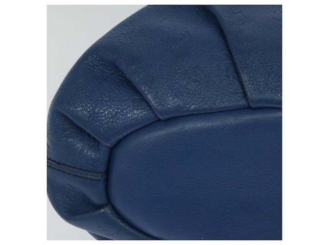 Borsa a mano in pelle MCM Vicetos Logogram 2 vie blu marrone Auth MY353 - vista 15