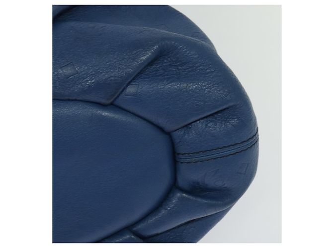 Borsa a mano in pelle MCM Vicetos Logogram 2 vie blu marrone Auth MY353 - vista 16