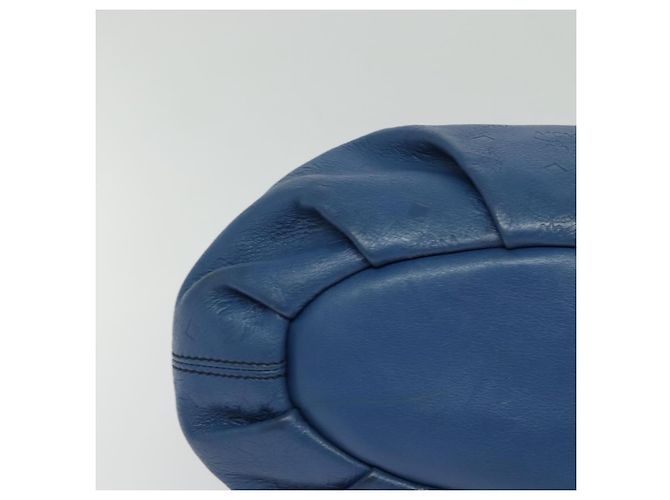 Borsa a mano in pelle MCM Vicetos Logogram 2 vie blu marrone Auth MY353 - vista 9