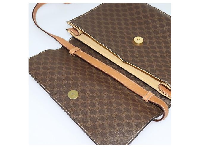 Céline CELINE Macadam Canvas Umhängetasche, PVC-Leder, braun, gold, authentisch, EC933 Golden - Ansicht 10
