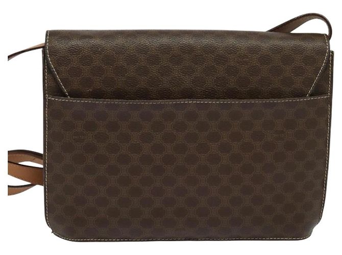 Céline CELINE Macadam Canvas Umhängetasche, PVC-Leder, braun, gold, authentisch, EC933 Golden - Ansicht 2