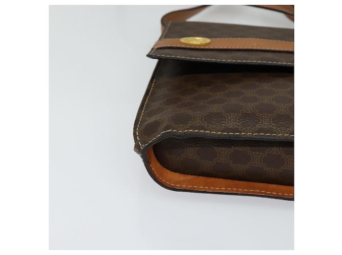 Céline CELINE Macadam Canvas Umhängetasche, PVC-Leder, braun, gold, authentisch, EC933 Golden - Ansicht 8