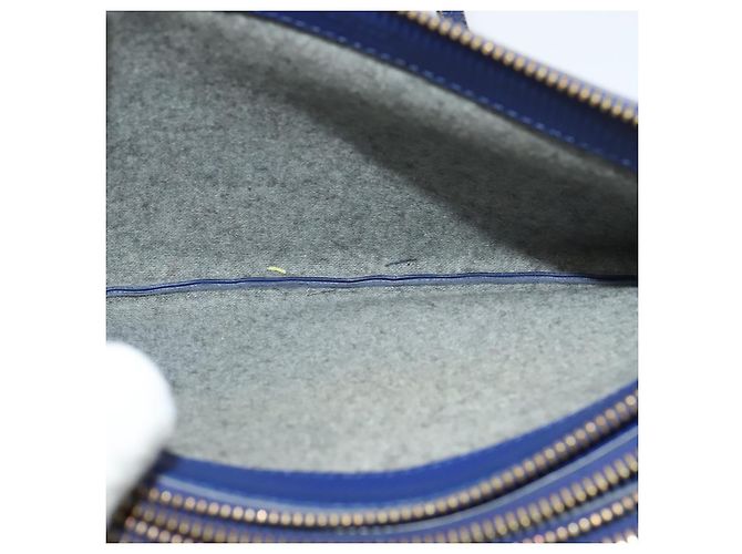Céline Borsa a spalla CELINE Trio in pelle blu oro Auth EC863 D'oro - vista 11
