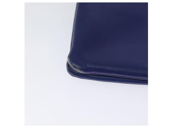 Céline Borsa a spalla CELINE Trio in pelle blu oro Auth EC863 D'oro - vista 15