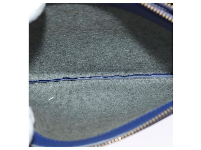 Céline Borsa a spalla CELINE Trio in pelle blu oro Auth EC863 D'oro - vista 25