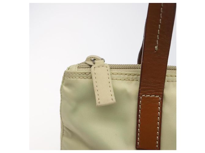 PRADA Sac à main en nylon blanc argent Auth hk2411 Argenté - vue 10