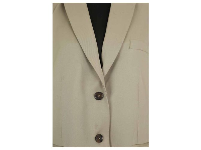 Anine Bing Blazer in lana kaki Cachi - vista 2