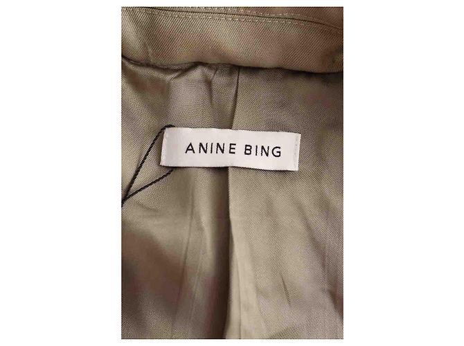 Anine Bing Blazer in lana kaki Cachi - vista 5