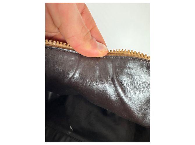 Céline Vintage Celine Paris Triomphe Leder Monogram Reisetasche, goldbraun - Ansicht 10