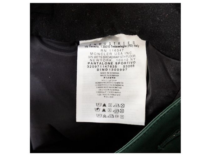 Pantaloni da sci Moncler verdi Verde - vista 8