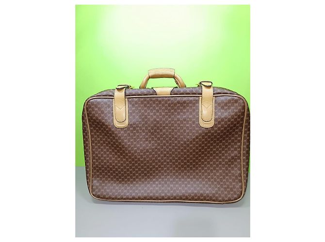 Valigia Gucci Micro GG Marrone Pelle e Tela - vista 10