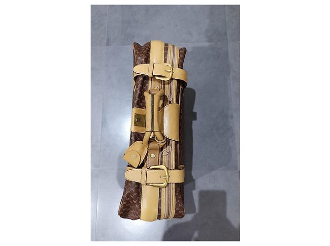 Valigia Gucci Micro GG Marrone Pelle e Tela - vista 12