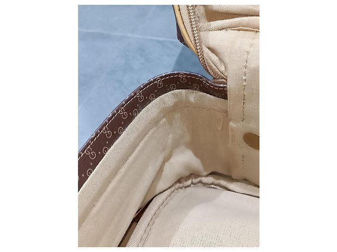 Valigia Gucci Micro GG Marrone Pelle e Tela - vista 15