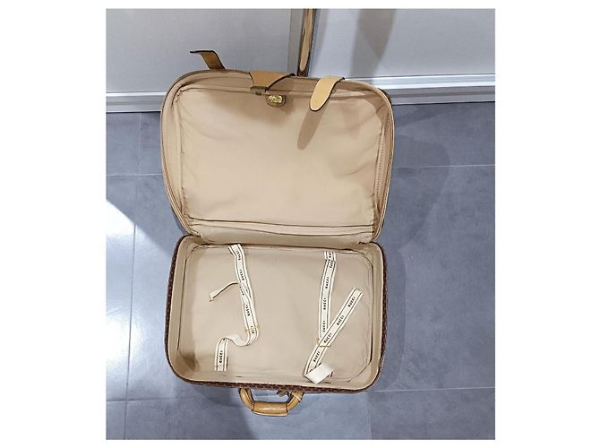 Valigia Gucci Micro GG Marrone Pelle e Tela - vista 16