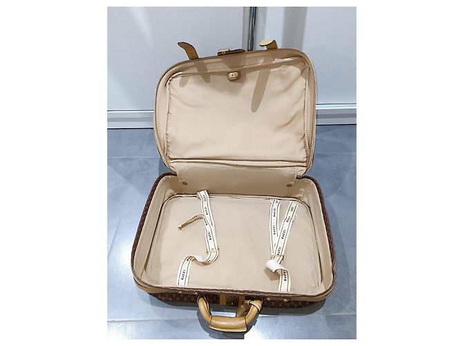 Valigia Gucci Micro GG Marrone Pelle e Tela - vista 19