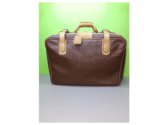 Valigia Gucci Micro GG Marrone Pelle e Tela - vista 2