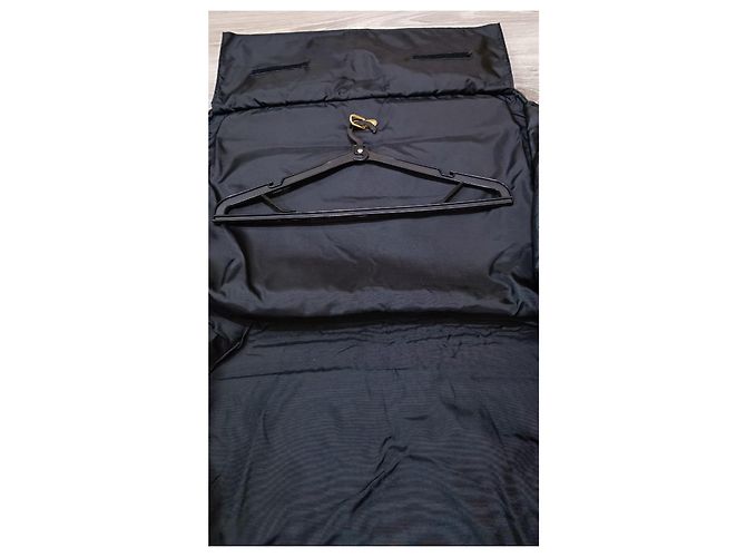 Borsa da viaggio Burberry marrone chiaro pelle e tela - vista 17