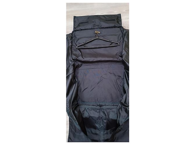 Borsa da viaggio Burberry marrone chiaro pelle e tela - vista 18