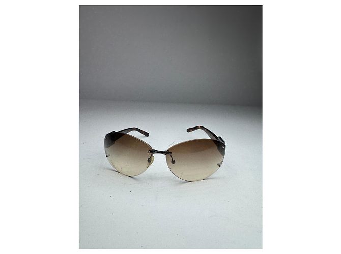 Vintage Loewe Madrid übergroße rahmenlose Brille Braun - Ansicht 11
