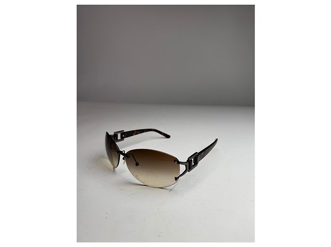 Vintage Loewe Madrid übergroße rahmenlose Brille Braun - Ansicht 13