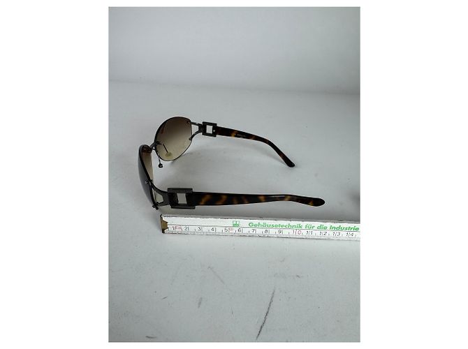 Vintage Loewe Madrid übergroße rahmenlose Brille Braun - Ansicht 5