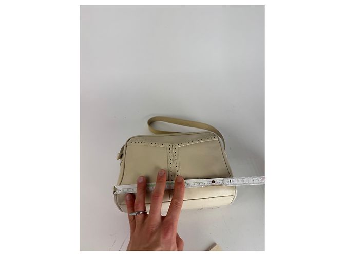 Borsa in pelle vintage Yves Saint Laurent 2 in 1 crema Bianco - vista 10
