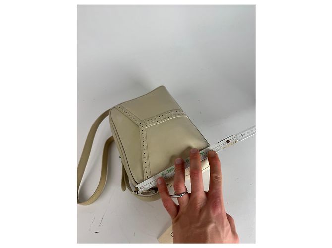 Borsa in pelle vintage Yves Saint Laurent 2 in 1 crema Bianco - vista 11