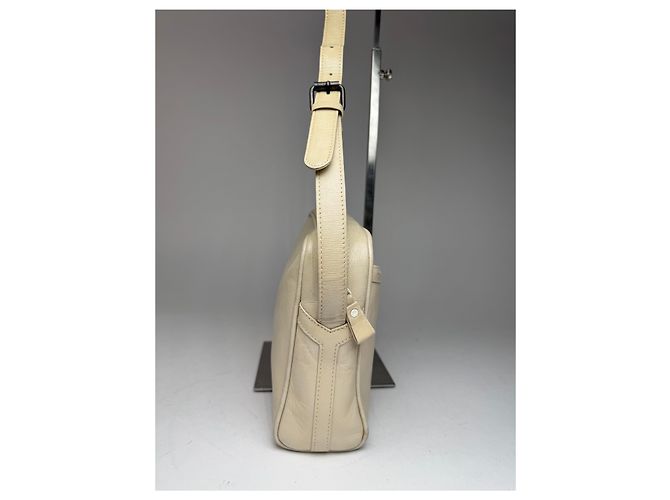 Borsa in pelle vintage Yves Saint Laurent 2 in 1 crema Bianco - vista 5