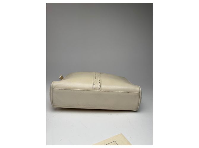 Borsa in pelle vintage Yves Saint Laurent 2 in 1 crema Bianco - vista 7