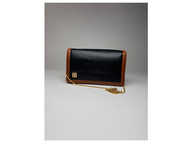 Vintage Givenchy 4G Leder Tasche Schwarz Braun - Ansicht 10