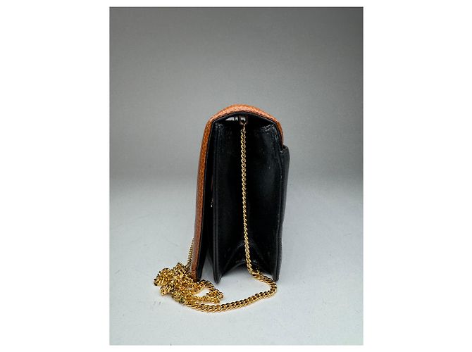Vintage Givenchy 4G Leder Tasche Schwarz Braun - Ansicht 2