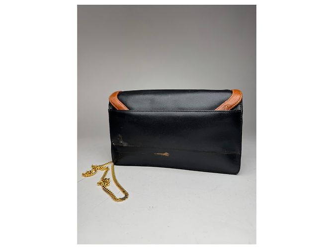 Vintage Givenchy 4G Leder Tasche Schwarz Braun - Ansicht 3