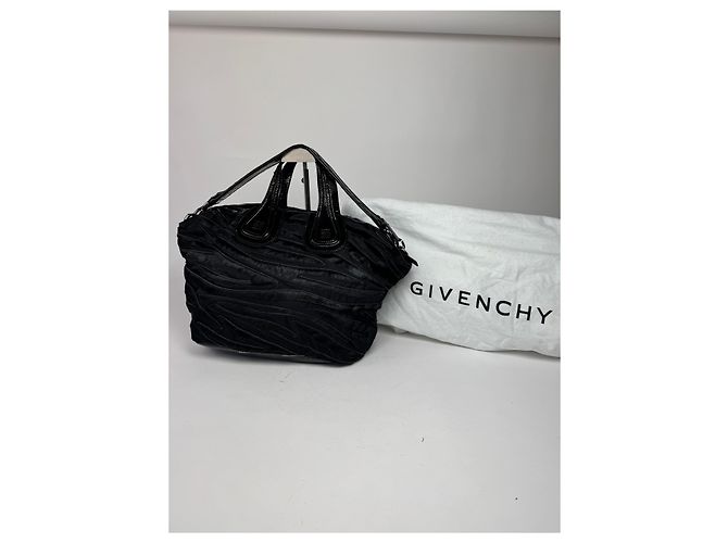 Nightingale Vintage Givenchy Nightindale Patelleder-Felltasche schwarz - Ansicht 2