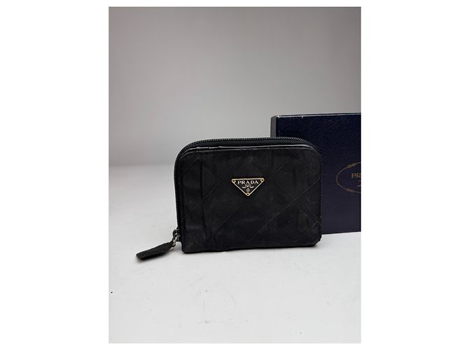 Vintage Prada Canvas Wallet Black - view 11