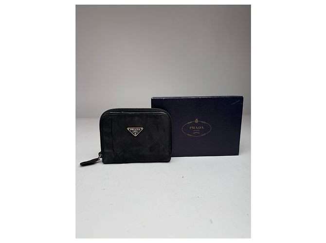 Vintage Prada Canvas Wallet Black - view 7