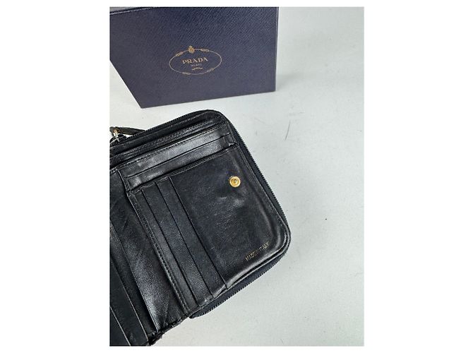 Vintage Prada Canvas Wallet Black - view 8