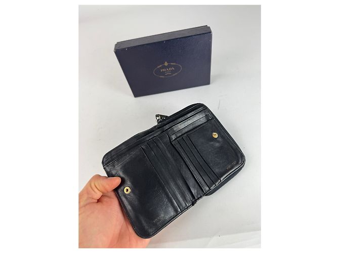 Vintage Prada Canvas Wallet Black - view 9