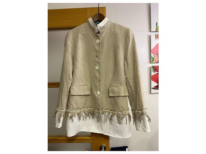 Autre Marque Maiden Lane Leinenjacke Sand - Ansicht 2
