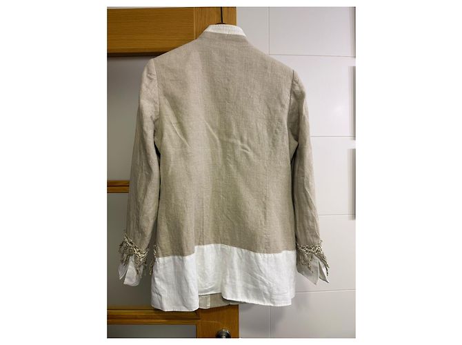 Autre Marque Maiden Lane Leinenjacke Sand - Ansicht 3