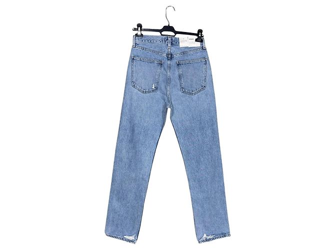 Agolde Jeans rectos de tiro alto Pinch Waist Soundwave Azul - vista 4