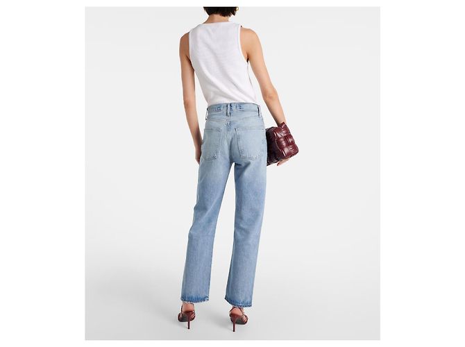 Agolde Jeans rectos de tiro alto Pinch Waist Soundwave Azul - vista 5